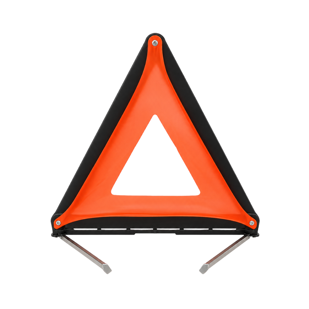 Señalizador, PLÁSTICO, ANARANJADO, 45*43 cm, triangular portable plegable para tránsito