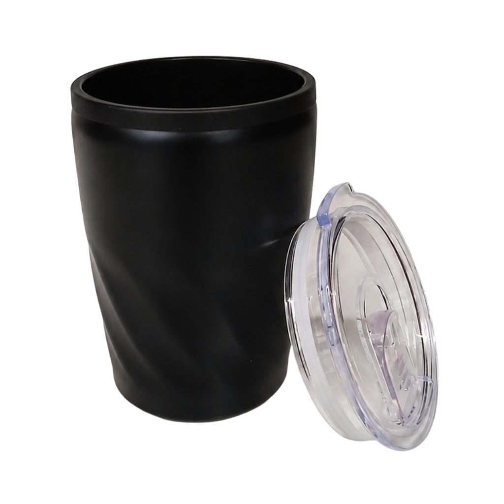 VASO, ACERO INOXIDABLE, NEGRO, 350 ml, Twister doble pared interior plástico