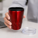 VASO, ACERO INOXIDABLE, ROJO, 350 ml, Twister doble pared interior plástico