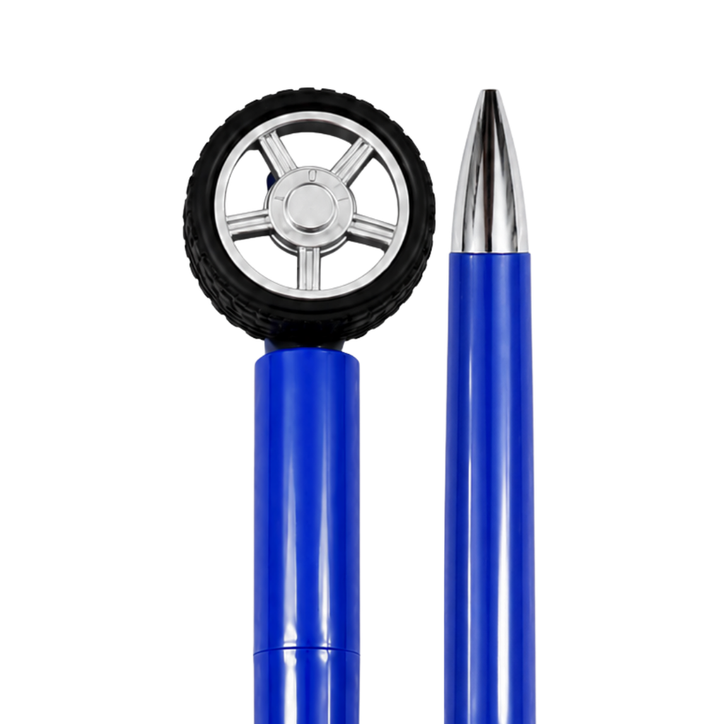 LAPICERO, PLÁSTICO, AZUL REFLEX, 14.5 cm, LLANTA GIRATORIA