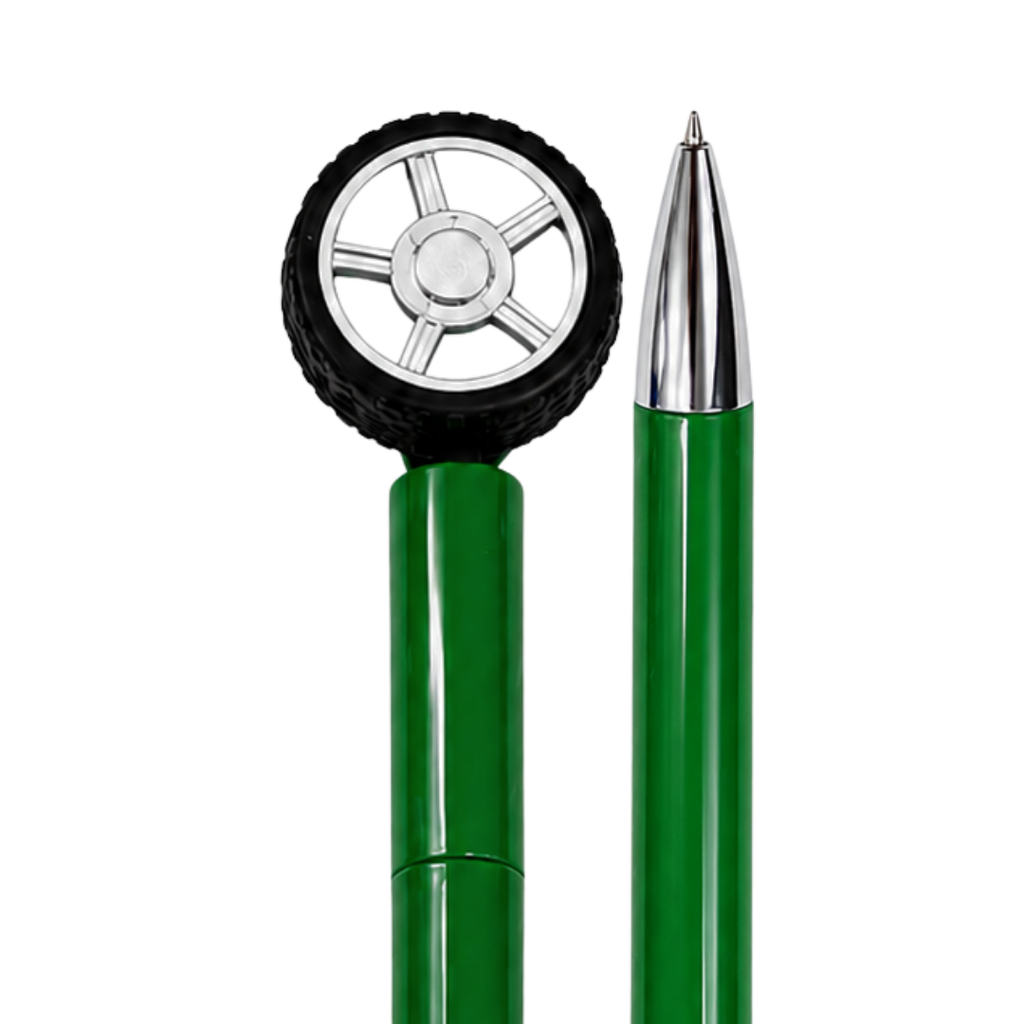 LAPICERO, PLÁSTICO, VERDE, 14.5 cm, LLANTA GIRATORIA