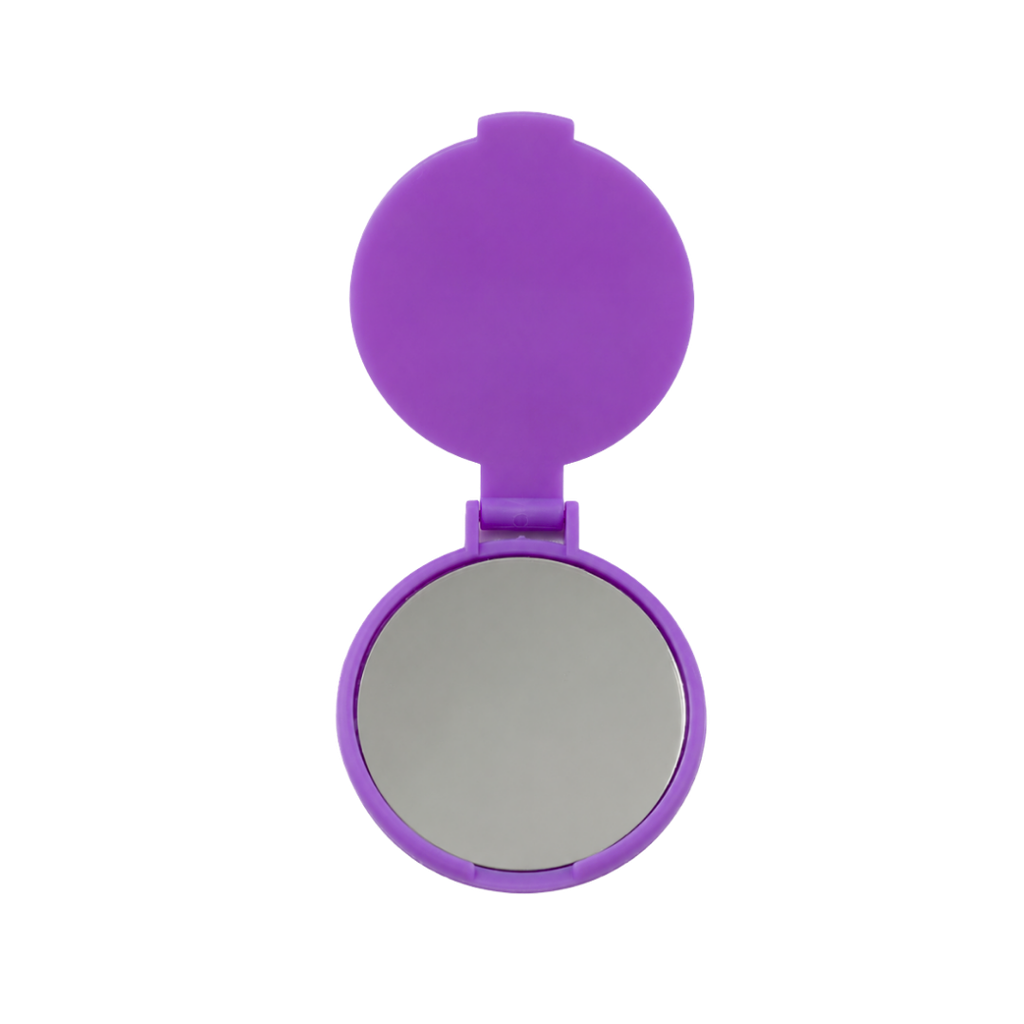 ESPEJO, PLÁSTICO, MORADO, 6.3 cm, DE BOLSILLO