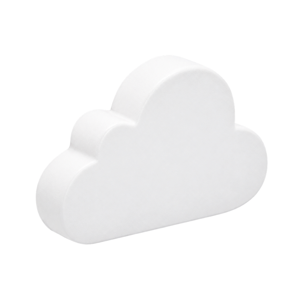 ANTIESTRÉS EN FORMA DE NUBE, PU, BLANCO, 9.5 x 6 x 1.9 cm