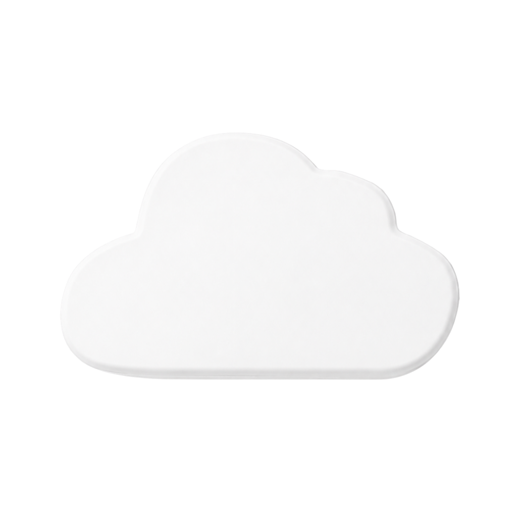 ANTIESTRÉS EN FORMA DE NUBE, PU, BLANCO, 9.5 x 6 x 1.9 cm