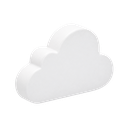 ANTIESTRÉS EN FORMA DE NUBE, PU, BLANCO, 9.5 x 6 x 1.9 cm