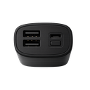 POWER BANK DE 10.000 mAh, ALUMINIO RECICLADO, NEGRO, 5.1 x 12 x 2.6 cm, CON SALIDA USB Y TIPO C DUAL PARA 3 DISPOSITIVOS SIMULTANEOS