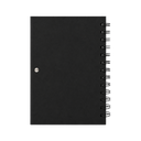 LIBRETA, PAPEL, NEGRO, Post de espiral con notas adhesivas de colores
