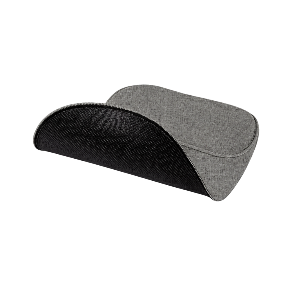 MOUSE PAD, POLIESTER, GRIS, 20 x 22.3 cm, CON BASE ANTIDESLIZANTE Y REPOSA MUÑECAS