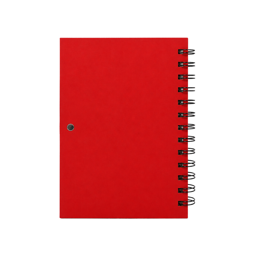 LIBRETA, PAPEL, ROJO, Post de espiral con notas adhesivas de colores