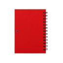 LIBRETA, PAPEL, ROJO, Post de espiral con notas adhesivas de colores