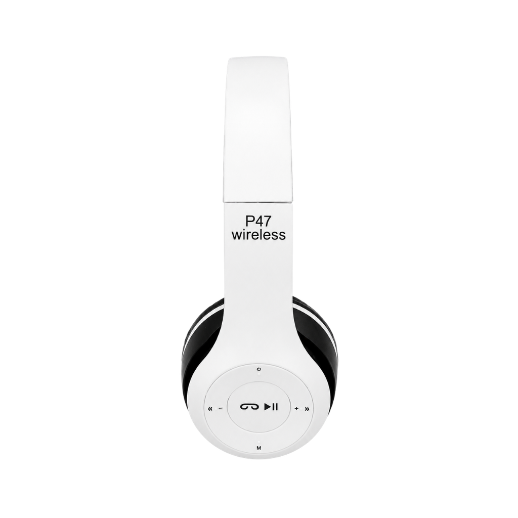 Audifono, plástico, blanco, P47 inalámbrico de diadema inalámbrico v5.0 batería 200 mah 10 metros de alcance