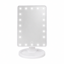 ESPEJO, PLÁSTICO, BLANCO, 27X17X12CM cm, Star, base ajustable, con luz led de tonos, Funcionamiento mediante 4 baterias AA (NO INCLUIDAS)