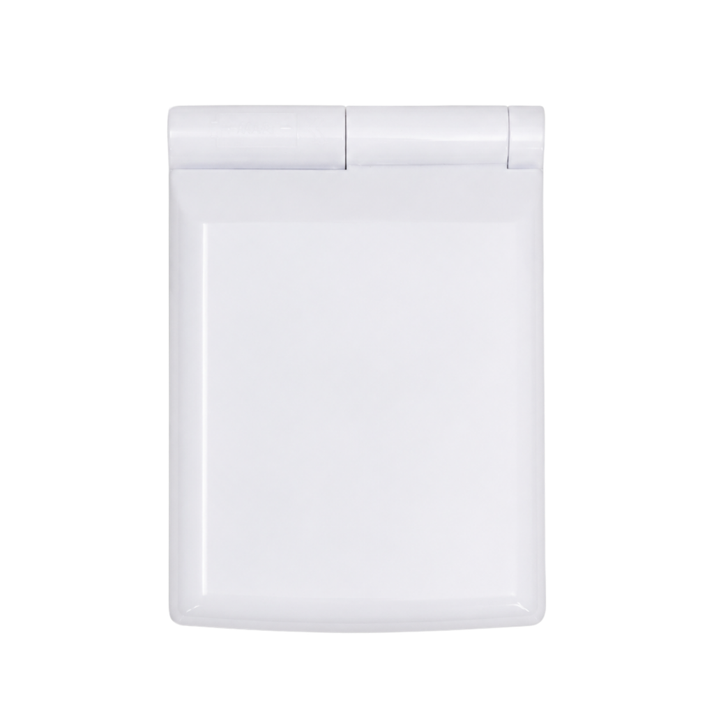 ESPEJO, PLÁSTICO, BLANCO, 8.5*8.5*3 cm, RECTANGULAR DOBLE PARA BOLSILLO