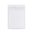 ESPEJO, PLÁSTICO, BLANCO, 8.5*8.5*3 cm, RECTANGULAR DOBLE PARA BOLSILLO