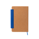 LIBRETA, PAPEL, AZUL, 14,8 x 21 cm, Magnus 80 páginas de líneas, 70 gramos 80 con pasta corcho con cierre magnético, lapicero y listón