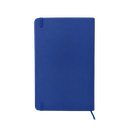 LIBRETA, PAPEL, AZUL, 14,8 x 21 cm, Ribbed 80 páginas de líneas, 70 gramos 80 con pasta PU, listón y banda elástica