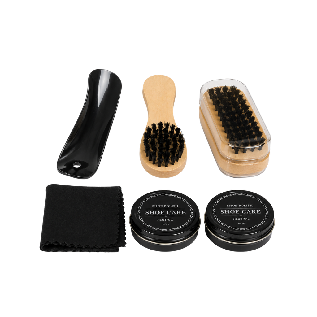 KIT DE LIMPIEZA, PU, NEGRO, 14*10*4 cm, para zapatos 7 pcs