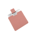 ESPEJO DE BOLSILLO, PLÁSTICO, ROSADO, 6.5*6.8 cm, CUADRADO CON BASE PROTECTORA