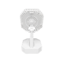 VENTILADOR, PLÁSTICO, BLANCO, 20*10,5*10,5 cm, octogonal plegable con luz led