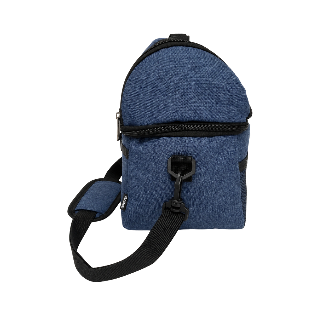 LONCHERA, POLIÉSTER 600D RPET, AZUL MARINO, 25 x 24 x 15 cm