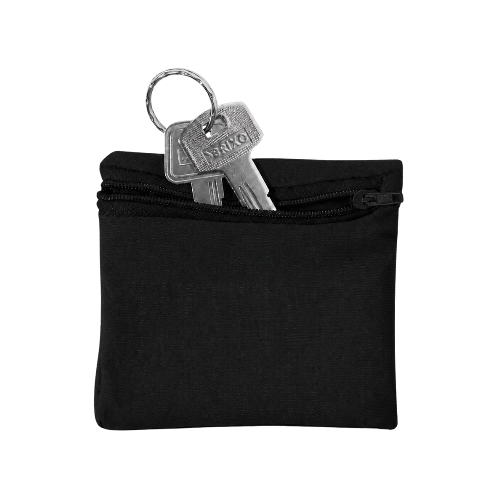 MUÑEQUERA, MICROFIBRA, NEGRO, 10*9 cm, CON BOLSILLO DE CIERRE DE CREMALLERA