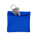 MUÑEQUERA, MICROFIBRA, AZUL, 10 x 9 cm, CON BOLSILLO DE CIERRE DE CREMALLERA