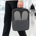 BOLSA, OXFORD, GRIS, 30*23*13.5 cm, con ventana y agarrador para zapatos tipo neceser