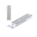 SOPORTE PLEGABLE  PARA PORTÁTIL, ABS, PLATEADO, 20.4 x 15.5 x 26.5 cm, CON PROTECTORES ANTIDESLIZANTES
