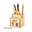Lapicero calendario perpetuo,  MDF, 7.4 x 7.5 x 6.6 cm