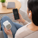 Auriculares con bocina, con conexión Bluetooth  5.0, ABS, 7.5 x 8.7 x 4 cm, Blanco