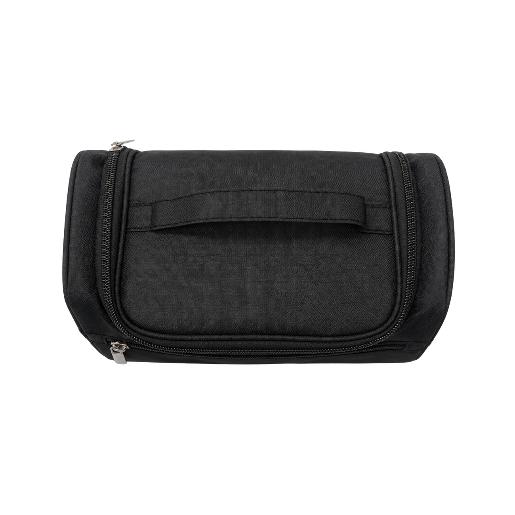 NECESER, POLIESTER, NEGRO, 22*17.5*7 cm, PLEGABLE DE VIAJE CON COMPARTIMENTOS