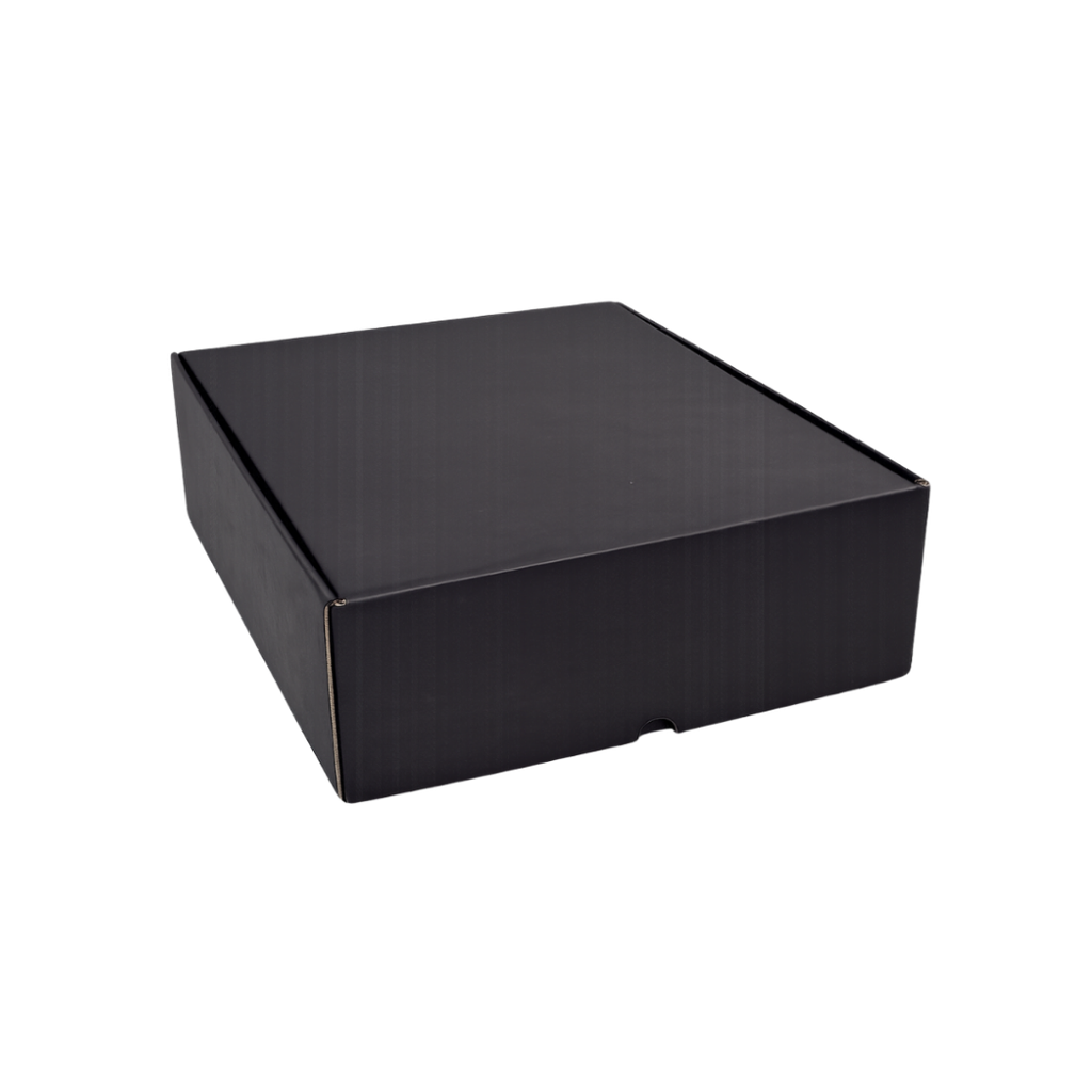 CAJA, CARTÓN, NEGRO, 26.5 x 9 x 30 cm, DE PRESENTACIÓN TAMAÑO XL