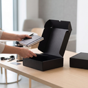 CAJA, CARTÓN, NEGRO, 26.5 x 9 x 30 cm, DE PRESENTACIÓN TAMAÑO XL