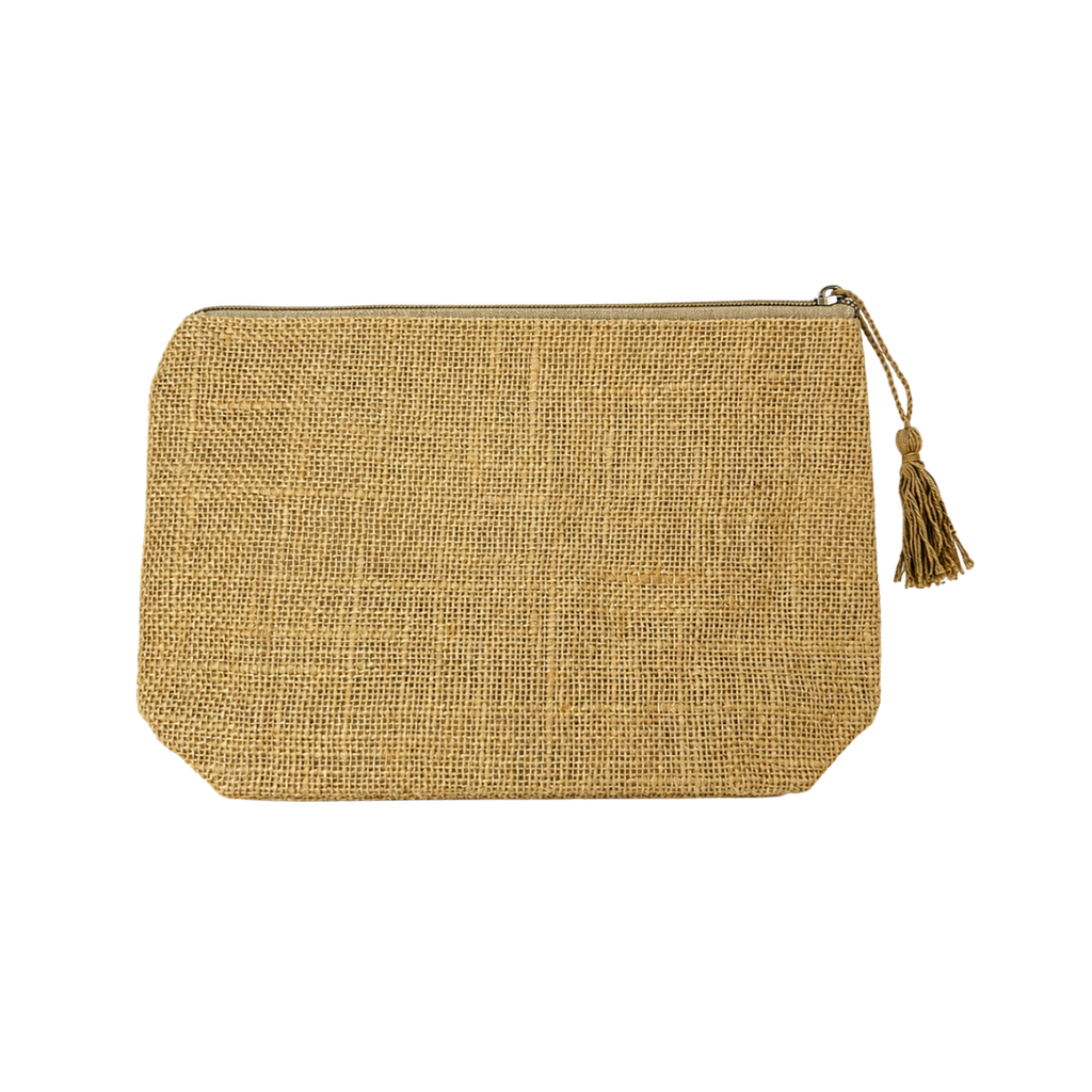 Neceser, yute ,  25 x 16 x 6 cm, Natural