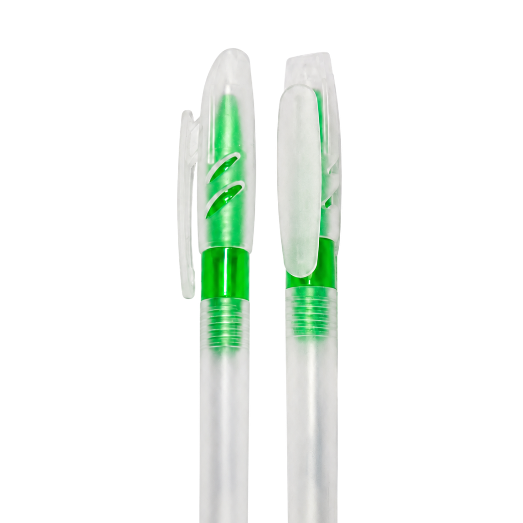 lapiceros, plástico, verde,  nd, translucido