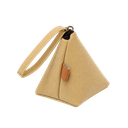 MONEDERO, CANVAS, NATURAL, 10 x 10 x 10 cm, EN FORMA DE PIRÁMIDE