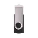 MEMORIA USB 32GB, ABS / METAL, NEGRO, 2 x 5.8 x 1 cm, CON MECANISMO GIRATORIO Y CLIP DE METAL