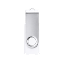 MEMORIA USB 32GB, ABS / METAL, BLANCO, 2 x 5.8 x 1 cm, CON MECANISMO GIRATORIO Y CLIP DE METAL
