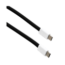 CABLE, POLIESTER, NEGRO, 125 cm, tipo C para carga 60W con gancho para celular