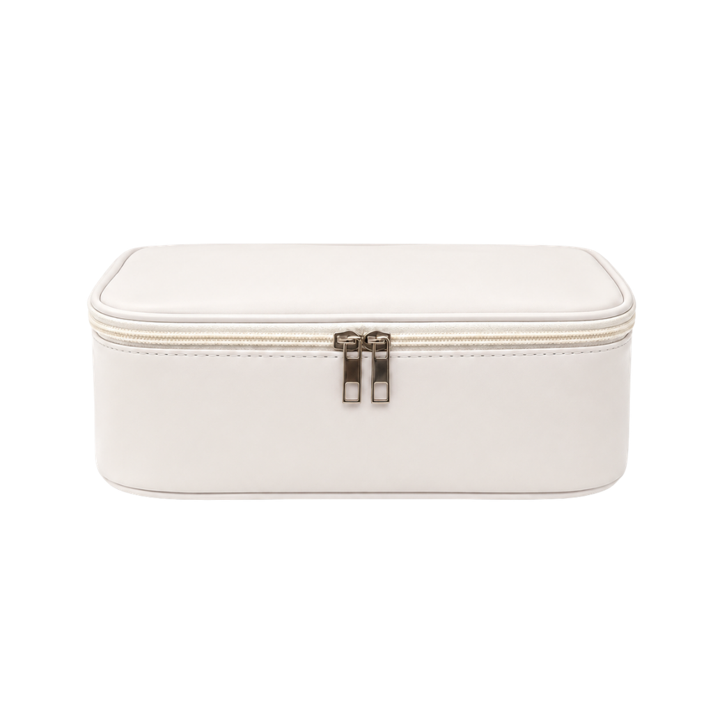 COSMETIQUERA, POLIESTER, CREMA, 24*17.5*9 cm, ORGANIZADORA MULTIUSOS