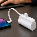 Power Bank, 8 x 4.8 x 2.8 cm, Blanco
