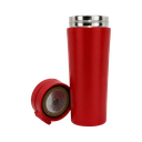 VASO, ACERO INOXIDABLE, ROJO, 480 ml, Mumbai 6.8*19.5 cm térmico doble pared con tapa automática y base antideslizante