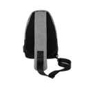 Mochila cruzada, Poliéster 300D, con conexión USB para carga 20 x 29 x 6.5 cm, Gris
