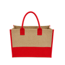 Bolsa Yute Rojo 27*35*13 cm Zócalo Y Refuerzos De Color