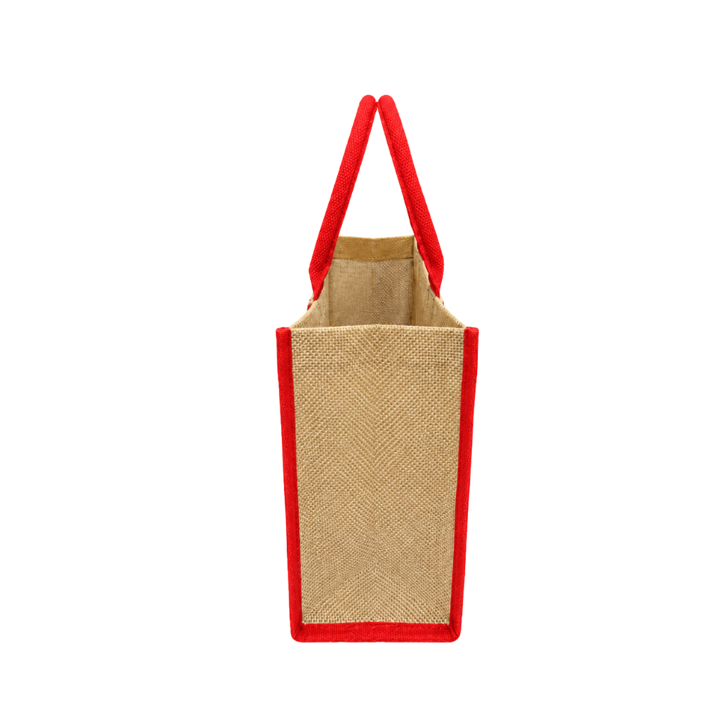 Bolsa Yute Rojo 27*35*13 cm Zócalo Y Refuerzos De Color