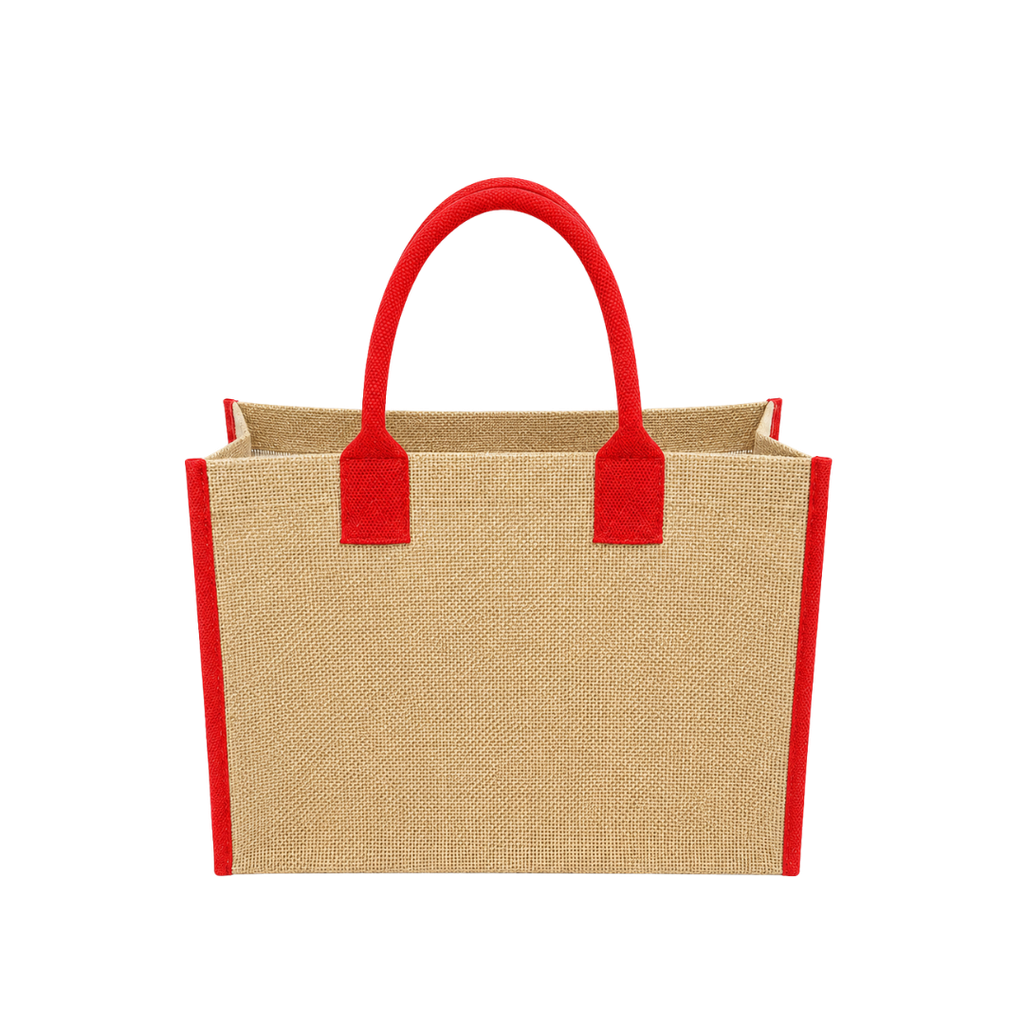 Bolsa Yute Rojo 27*35*13 cm Zócalo Y Refuerzos De Color