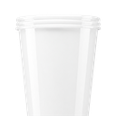 Vaso plástico blanco 1,000ml Carioca con tapa domo diseño de pelota y pajilla
