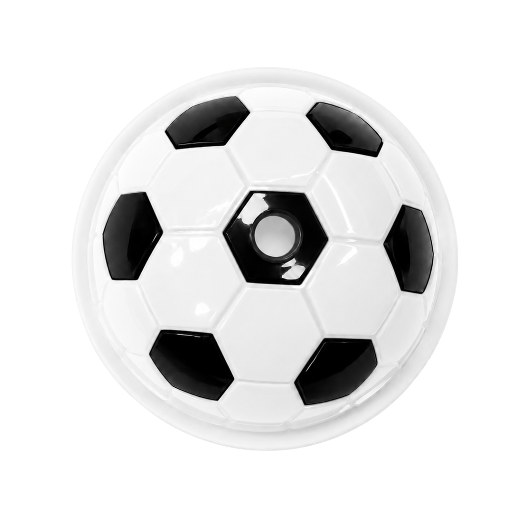 Vaso plástico blanco 1,000ml Carioca con tapa domo diseño de pelota y pajilla