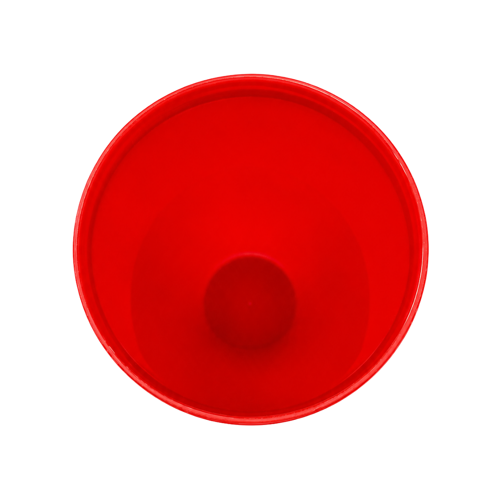 Vaso plástico rojo 1,000ml Carioca con tapa domo diseño de pelota y pajilla