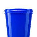 Vaso plástico azul  1,000ml Carioca con tapa domo diseño de pelota y pajilla